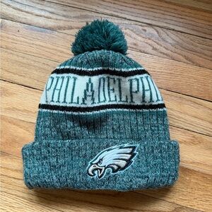 Philadelphia Eagles Green and Gray Knit Beanie One Size
